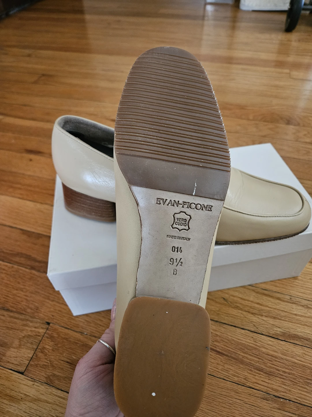 Evan-Picone Loafers - Size 9.5B - Cream Leather - photo 3