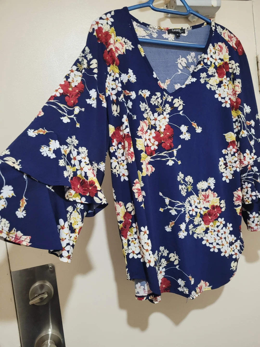 George Women's Floral Print Bell Sleeve Blouse - photo 2