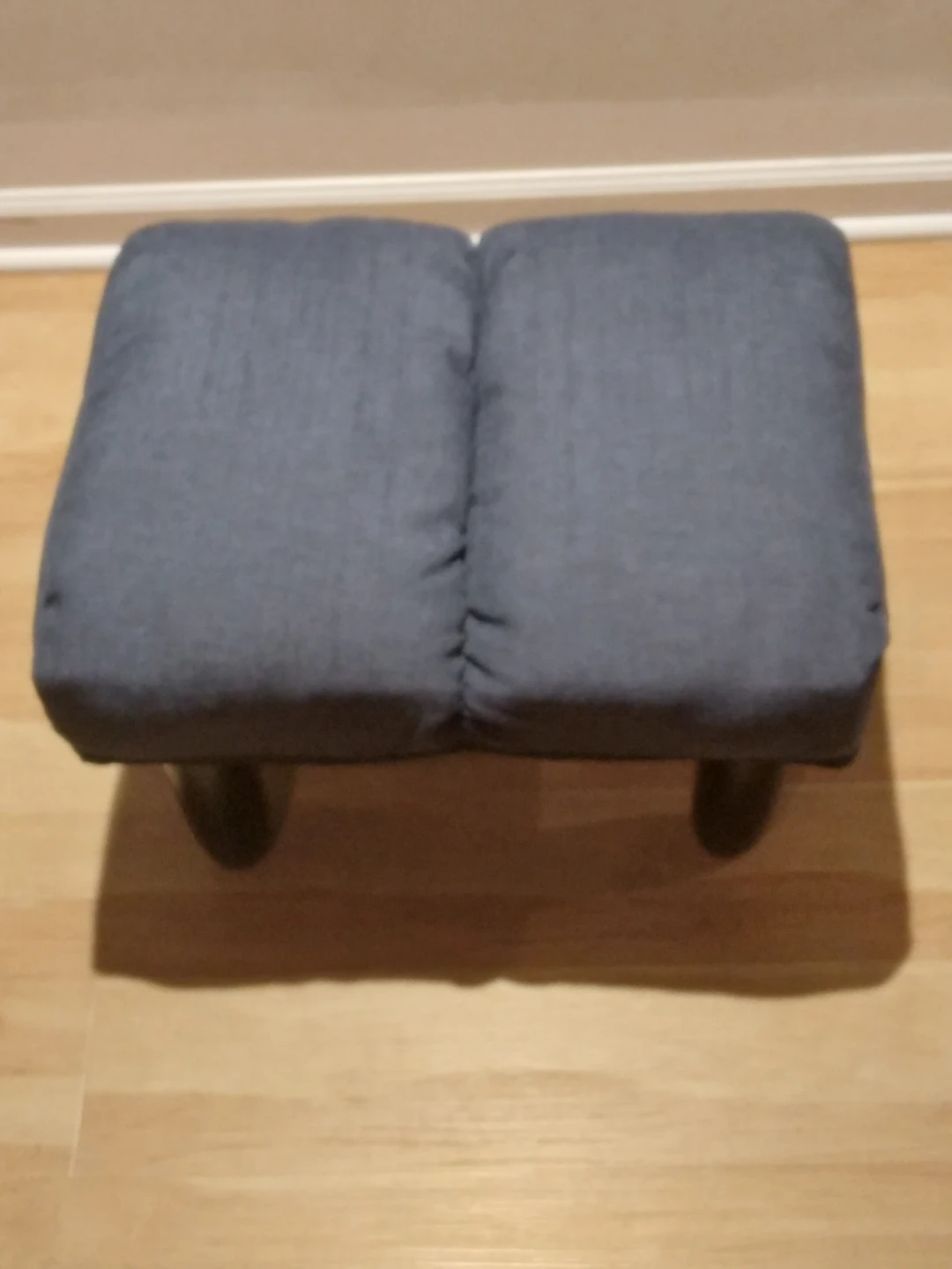 Blue Padded Ottoman Footrest