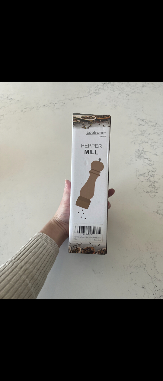 Wooden Pepper Mill, oven mitt set, hangers