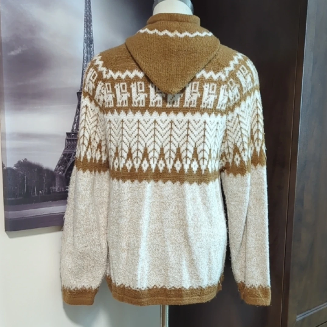 Hooded Alpaca Wool Blend Sweater - photo 2