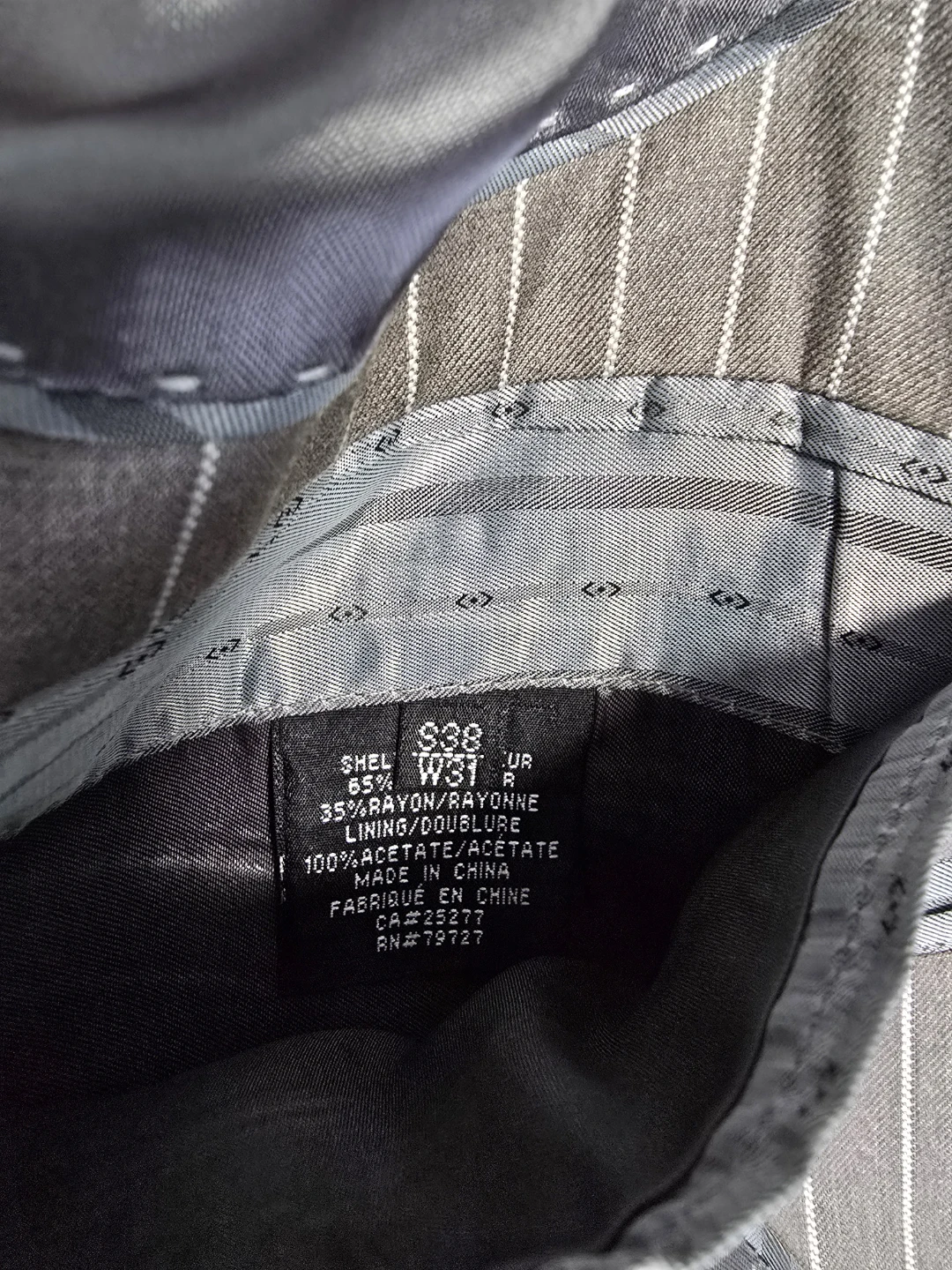 Men's Pinstripe Suit - Jacket, Vest & Pants