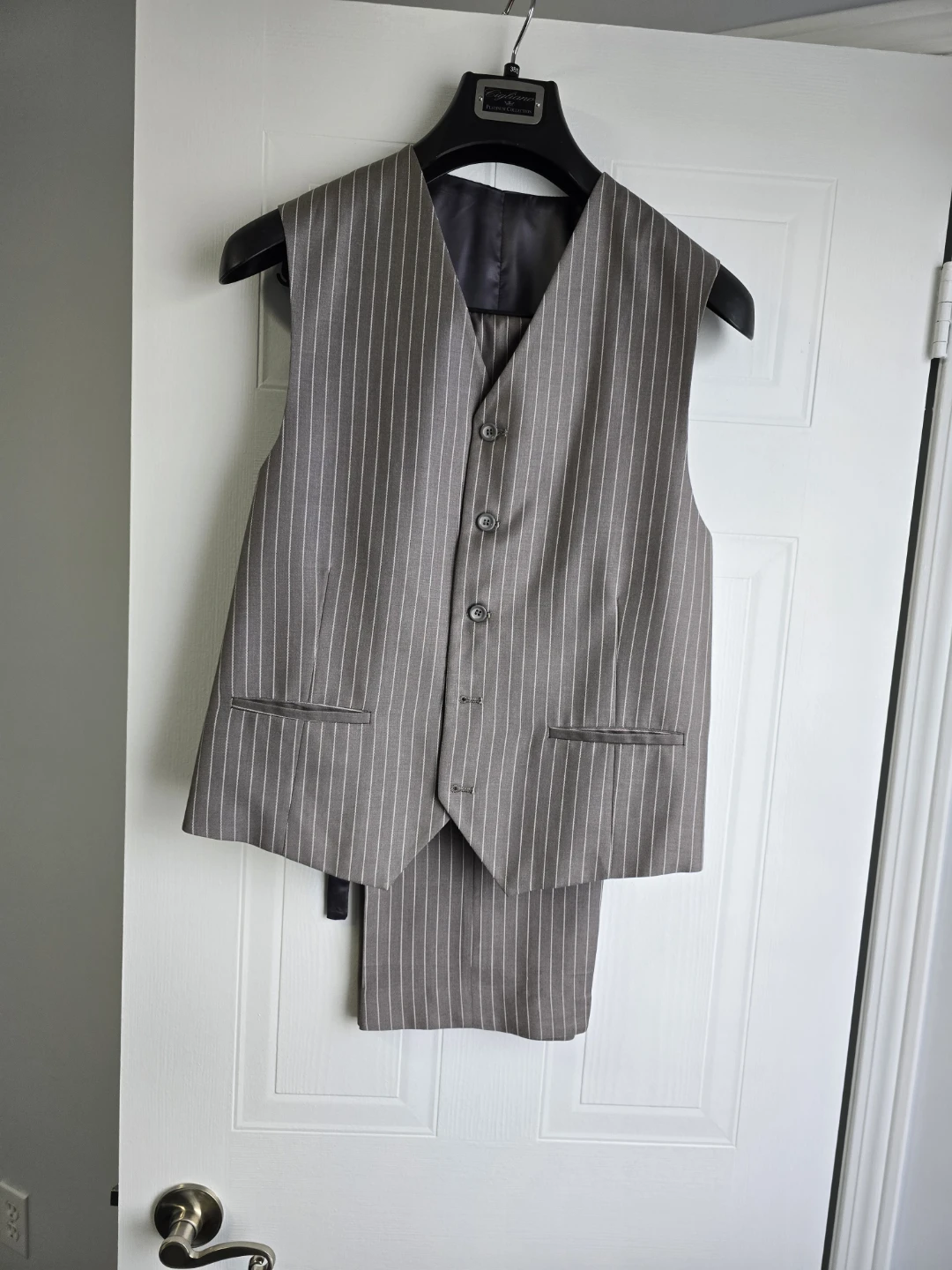 Men's Pinstripe Suit - Jacket, Vest & Pants - photo 3