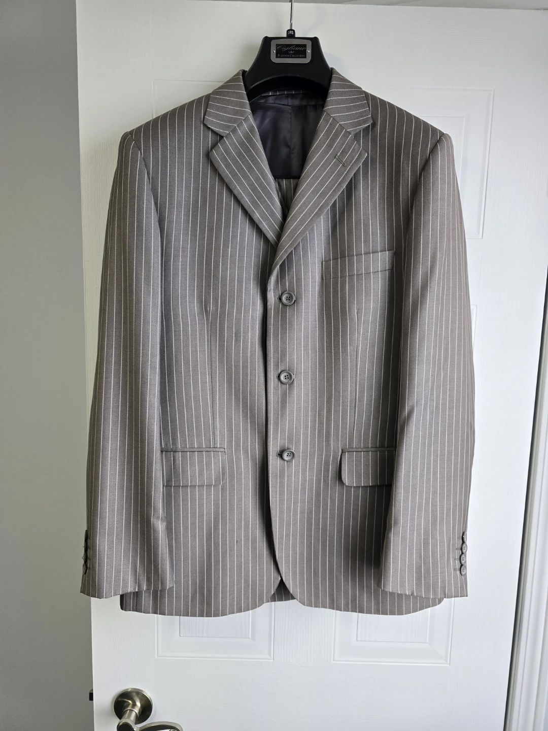 Men's Pinstripe Suit - Jacket, Vest & Pants - photo 4