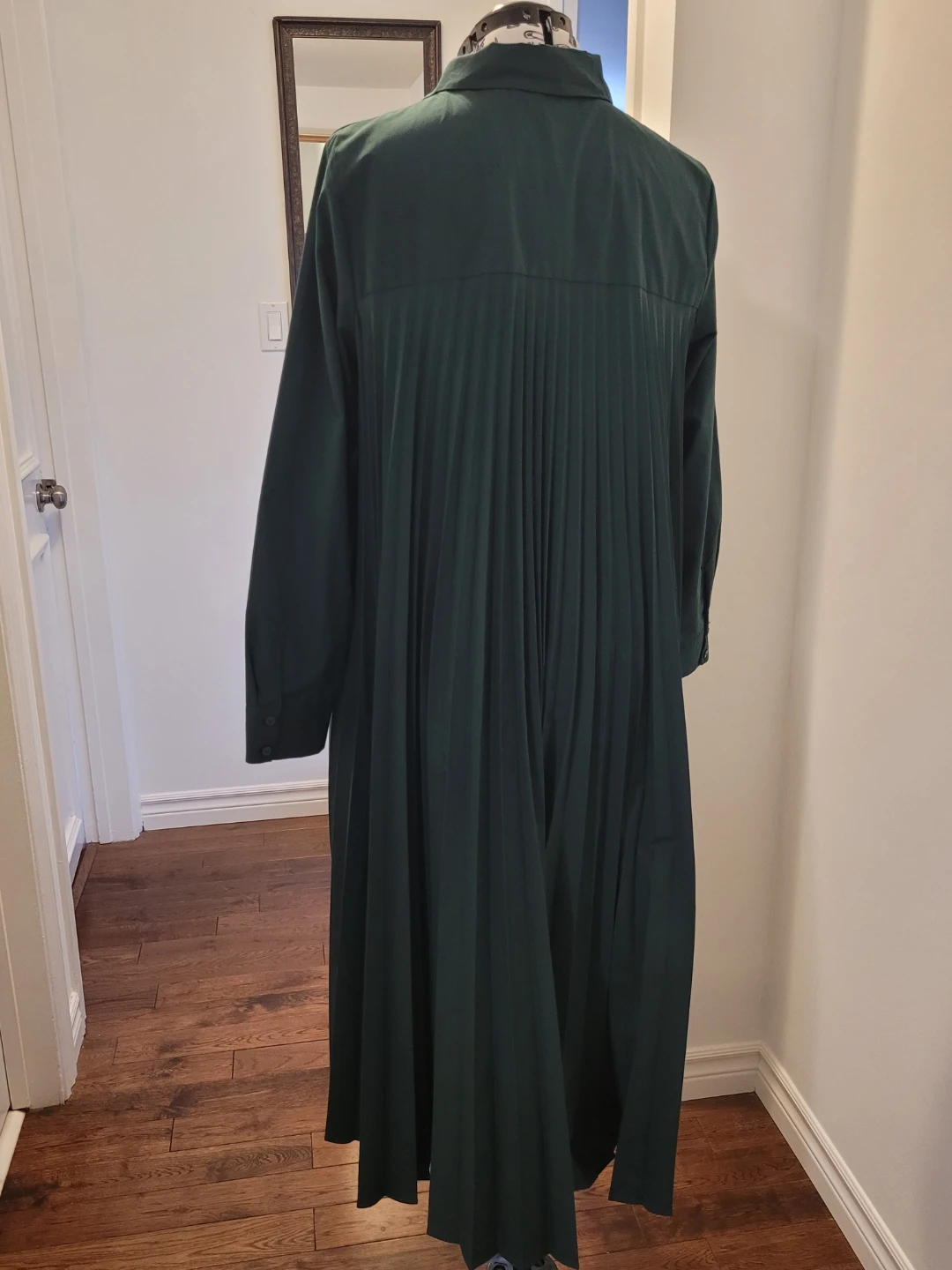 ZARA Green Pleated Midi Dress - XL - photo 3