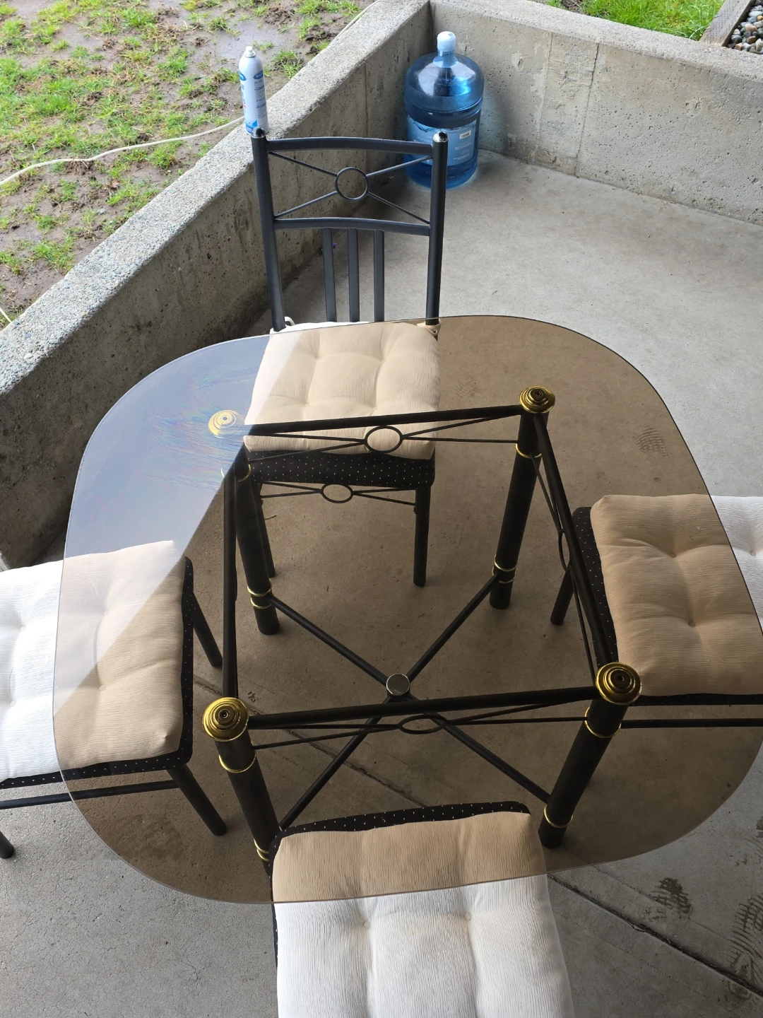Glass Top Dining Set with 4 Chairs - photo 2