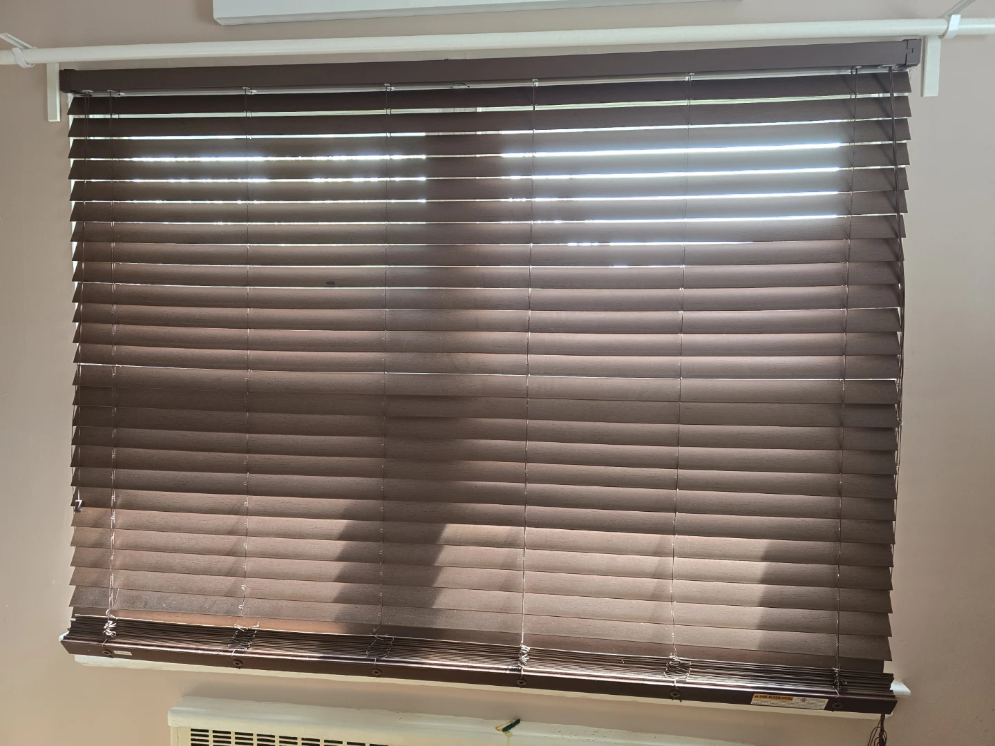 Brown Faux Wood Blinds