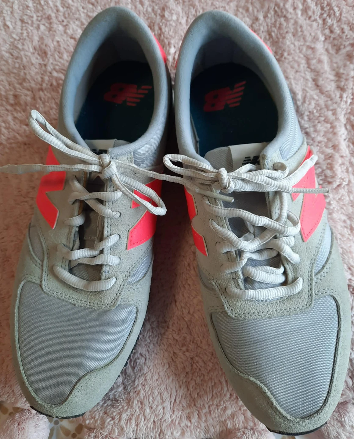 New Balance 420 Grey Pink Suede Sneakers[size9]