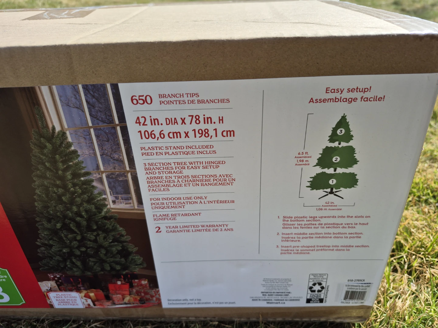 Holiday Time 650 Branch Tips 7ft Artificial Christmas Tree - photo 2