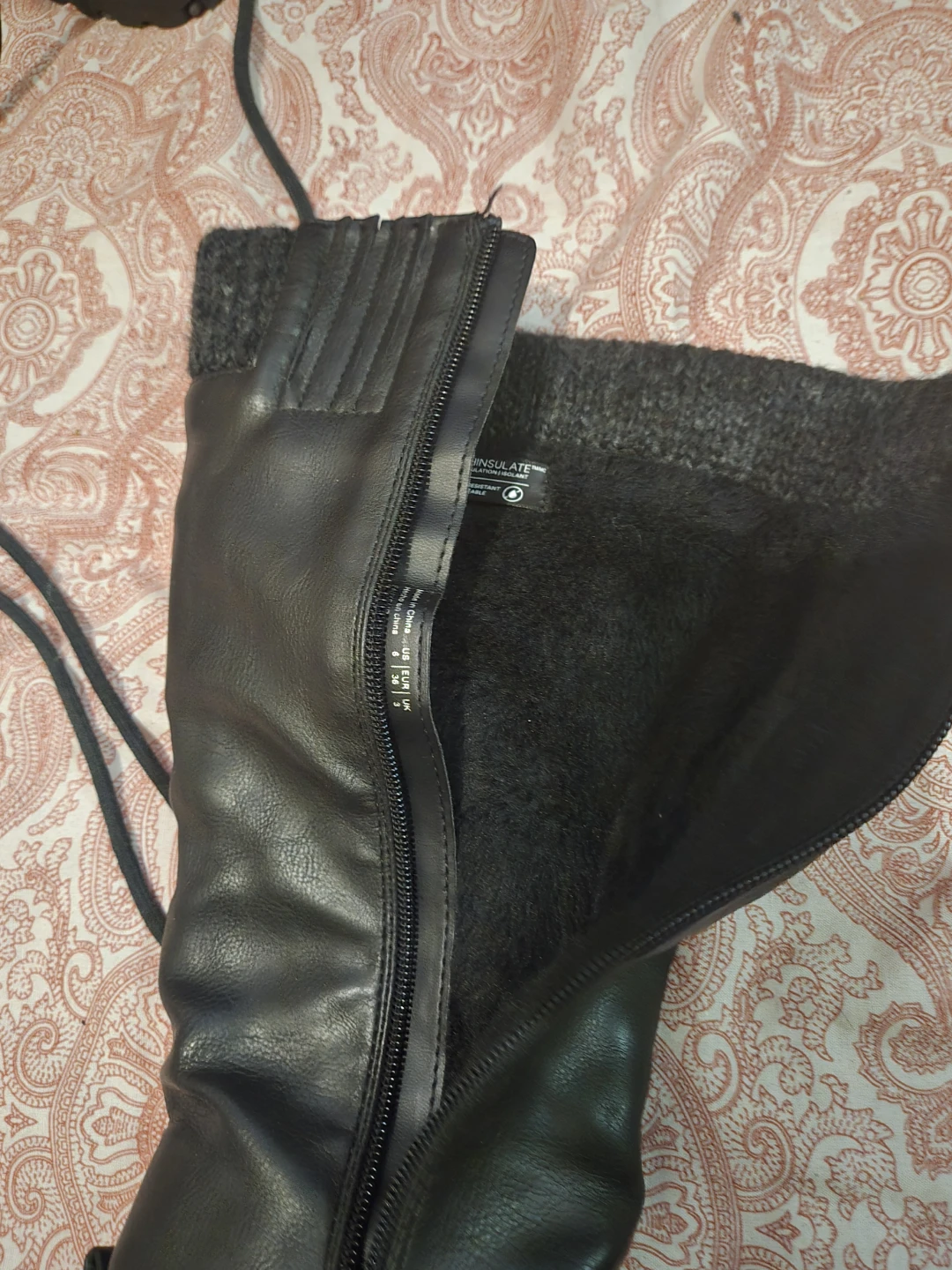 Call It Spring Black Knee-High Boots Size 6 - photo 3