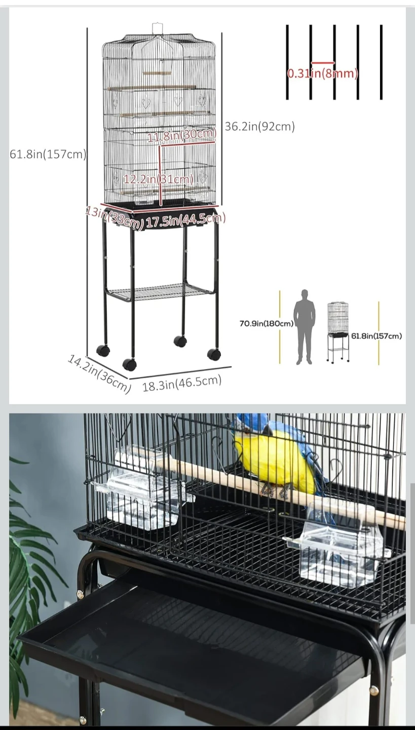 Large Bird Cage with Stand and Accessories for bird lovers - photo 2