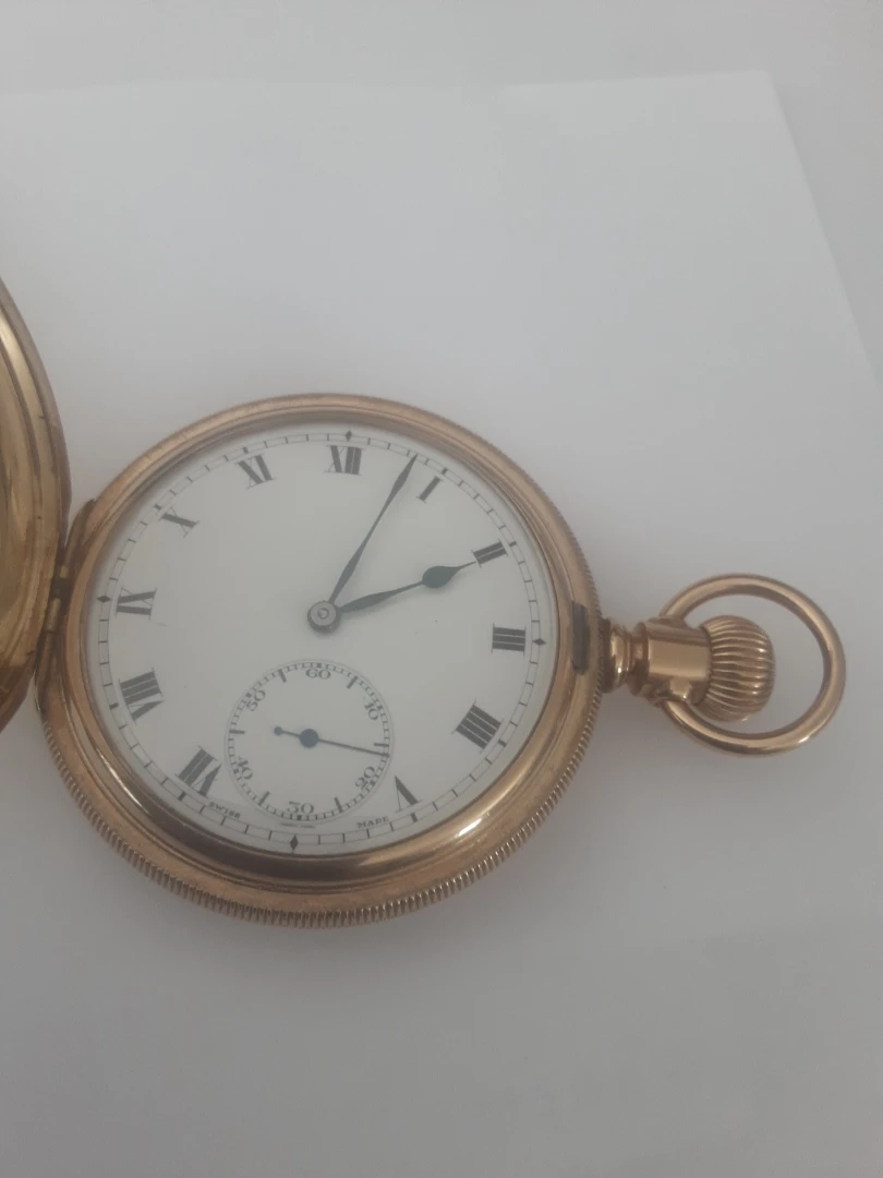 Rolex swiss 21j 16 s 10k Gold filled,  with  box, pocket watch - photo 3