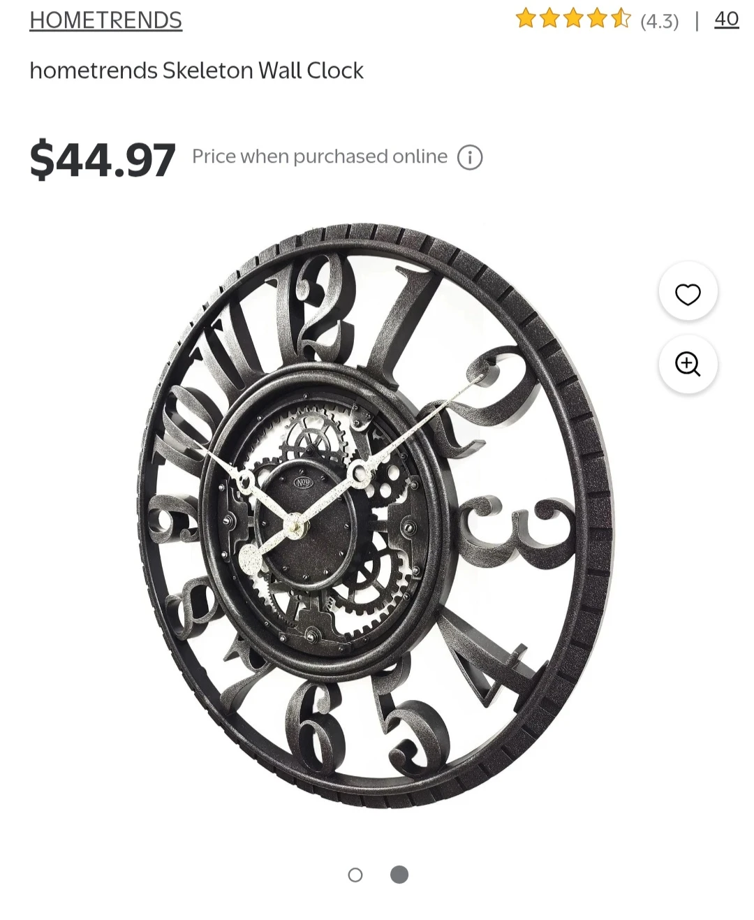 Industrial Style Wall Clock - photo 4