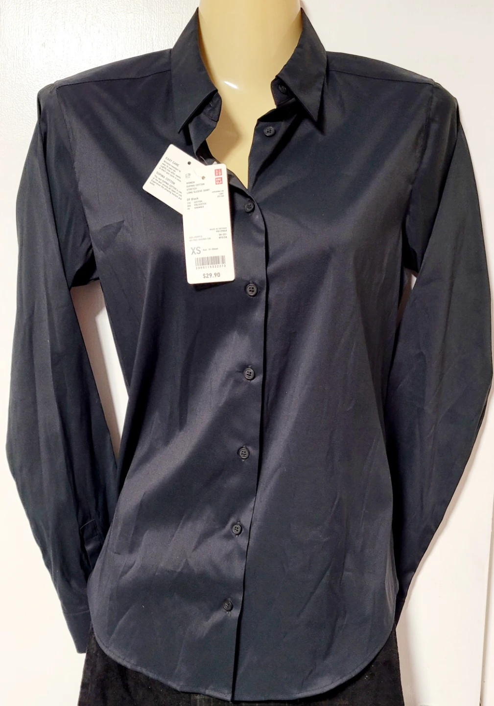 Uniqlo Women's Long Sleeve Button Down - XS Black