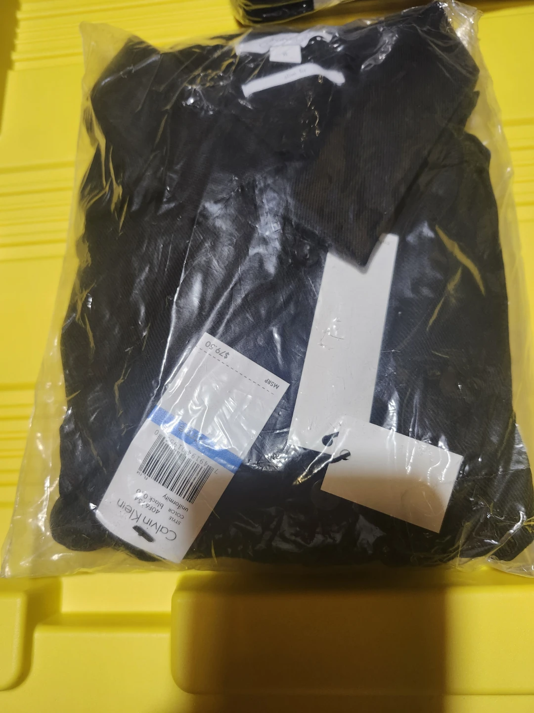 Calvin Klein Black Uniform Polo Shirt - Size XL