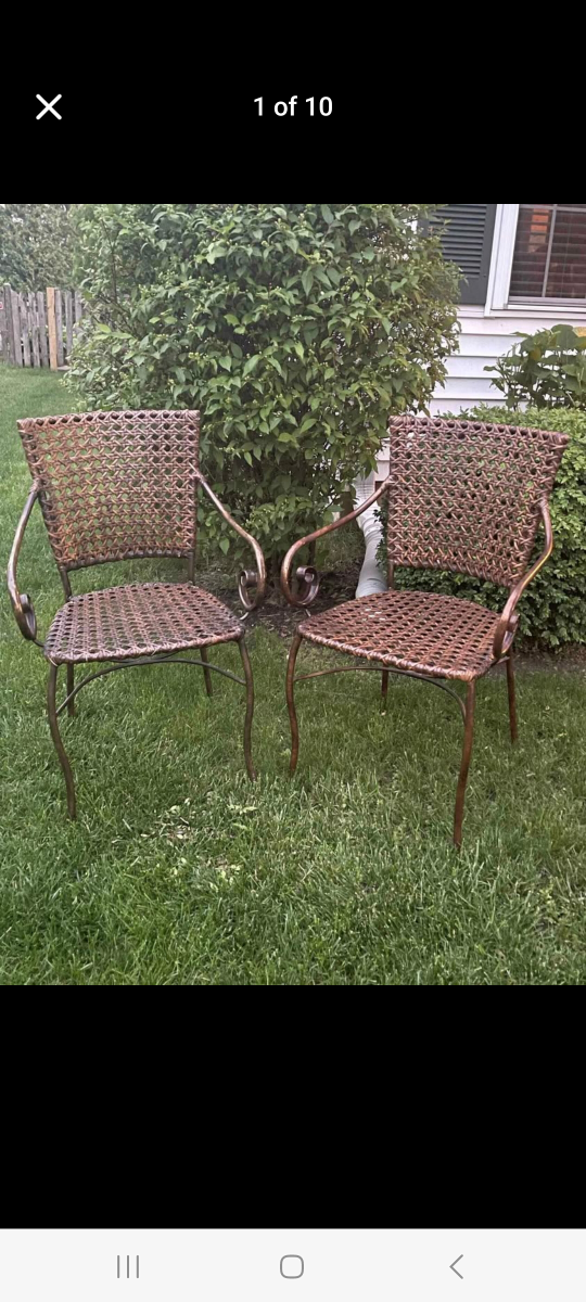 Set of 4 Wicker kitchen Chairs
