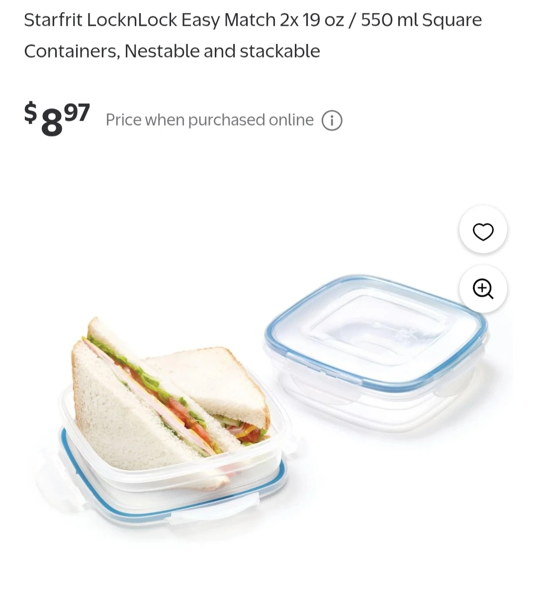 Starfit LocknLock Square Tupperware Containers - photo 4