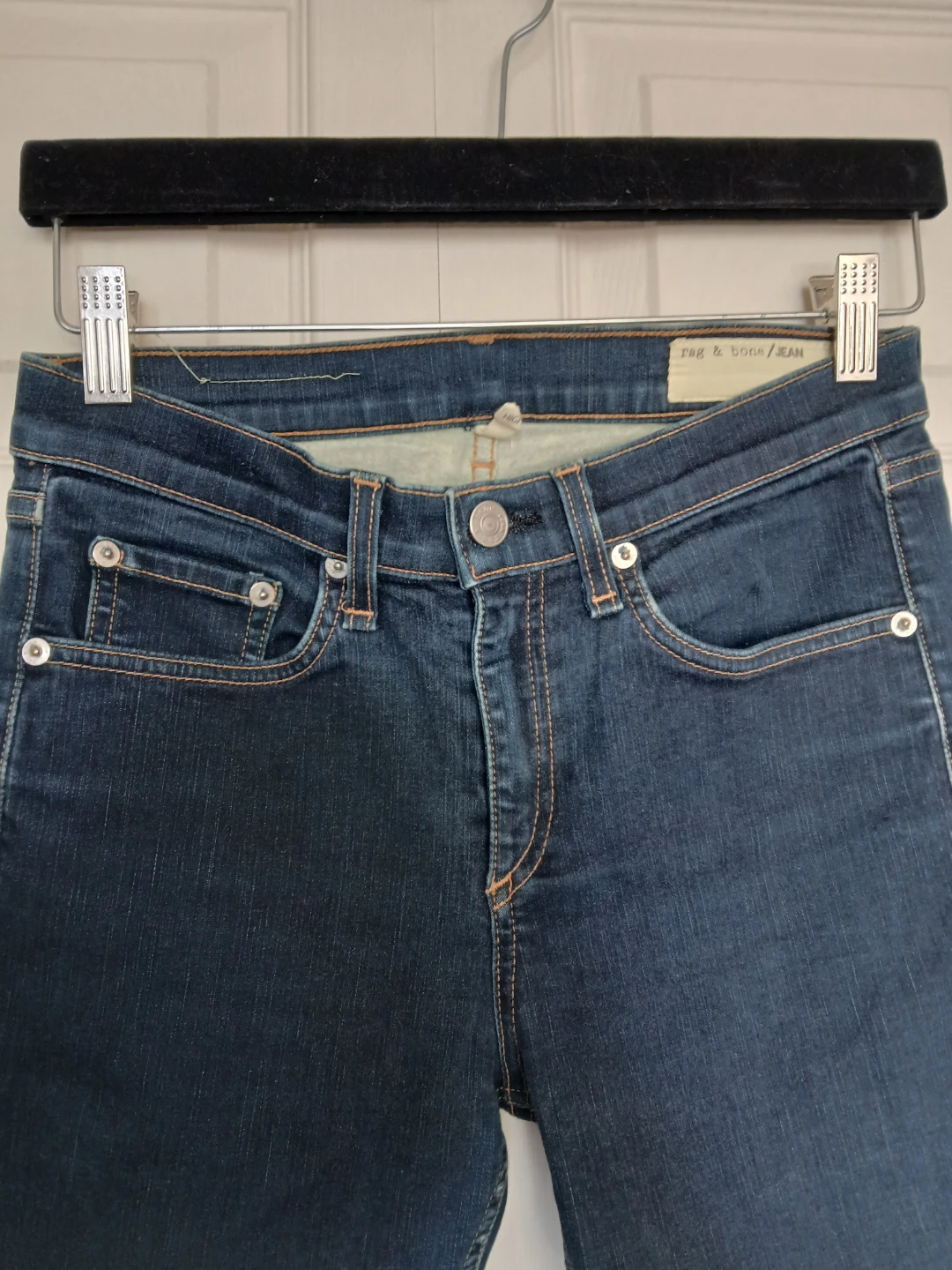 RAG & BONE high rise dark skinny jeans, size 27 - photo 2