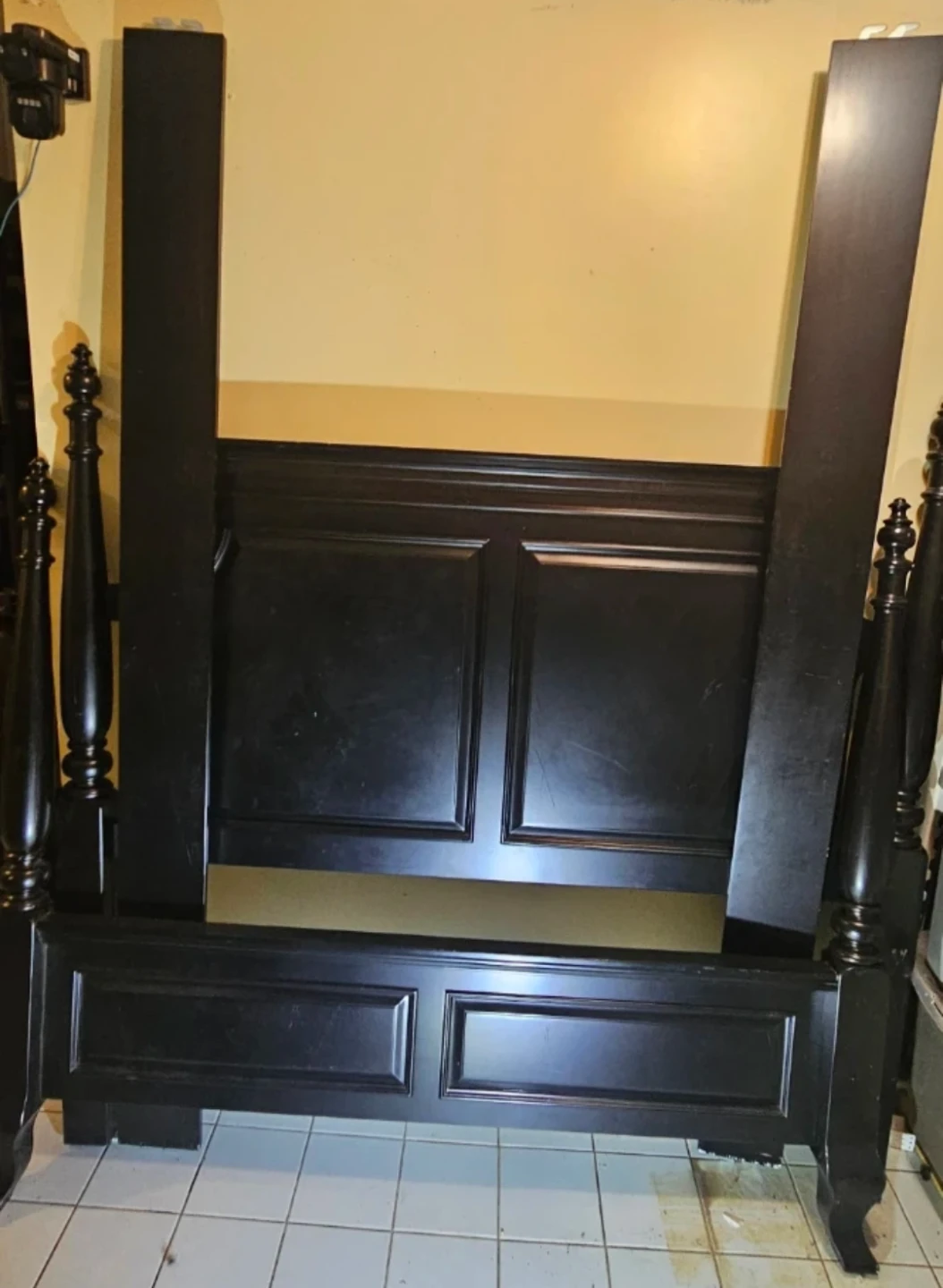 Black Four-Poster Bed Frame - photo 2