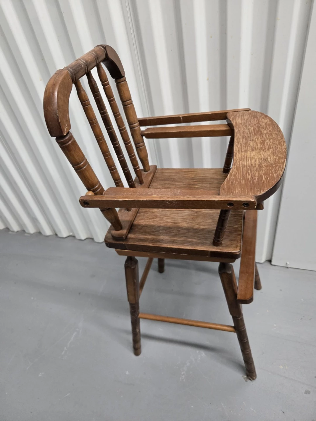 Vintage Wooden High Chair for child 1-5 - photo 2