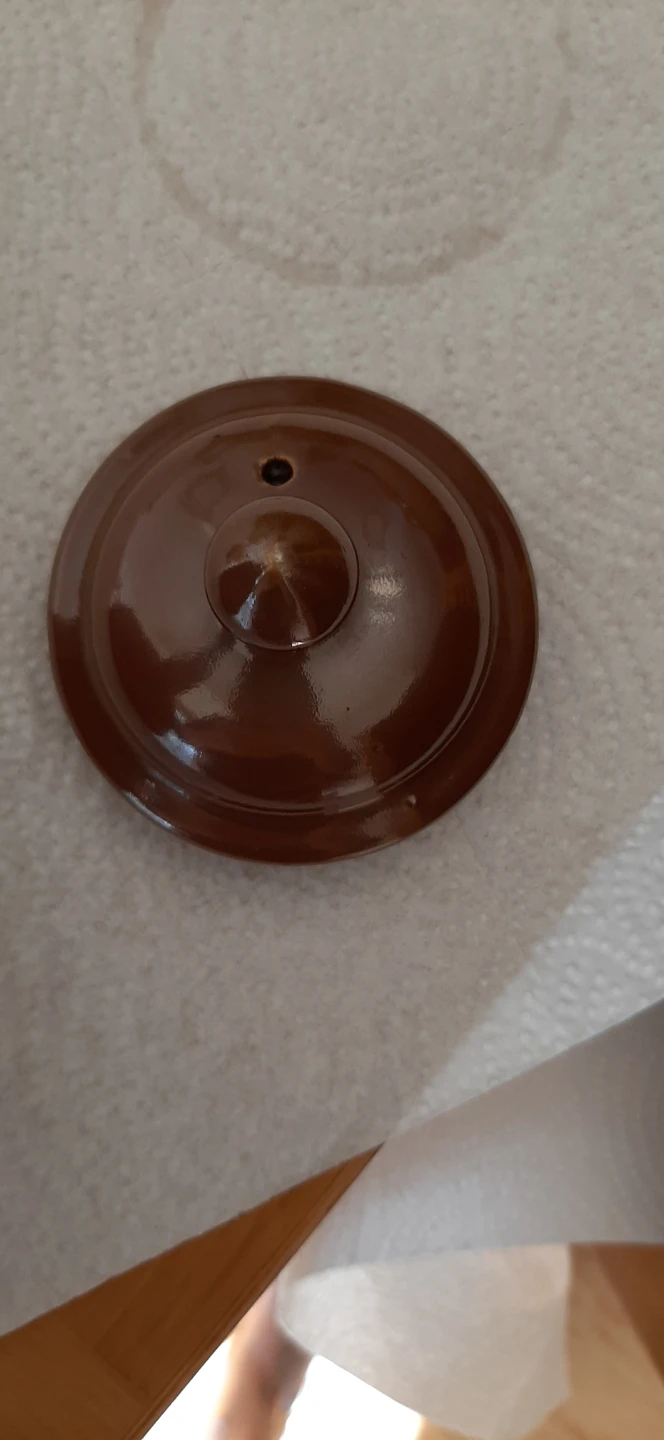 Brown octagon shaped teapot-Japan - photo 5