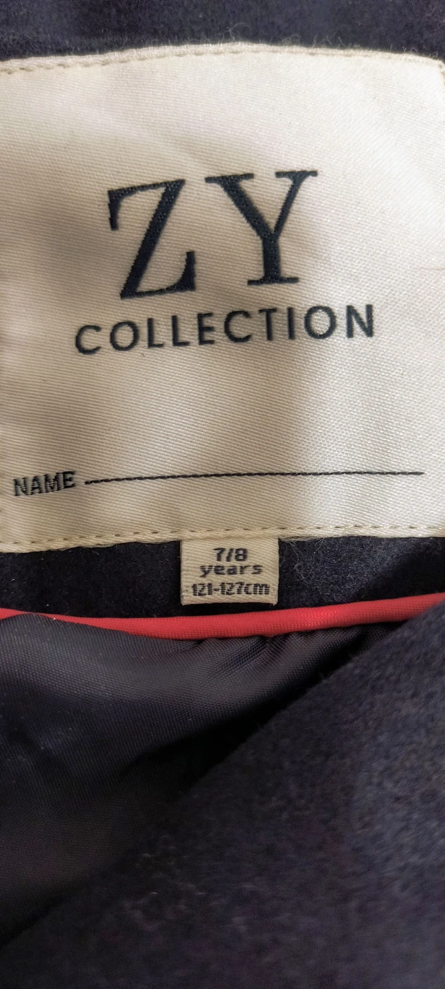 ZY Collection navy blue girls coat size 7/8 years - photo 3