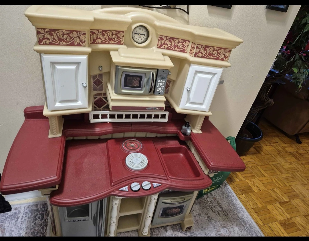 Step2 Kids Play Kitchen - Red & Cream