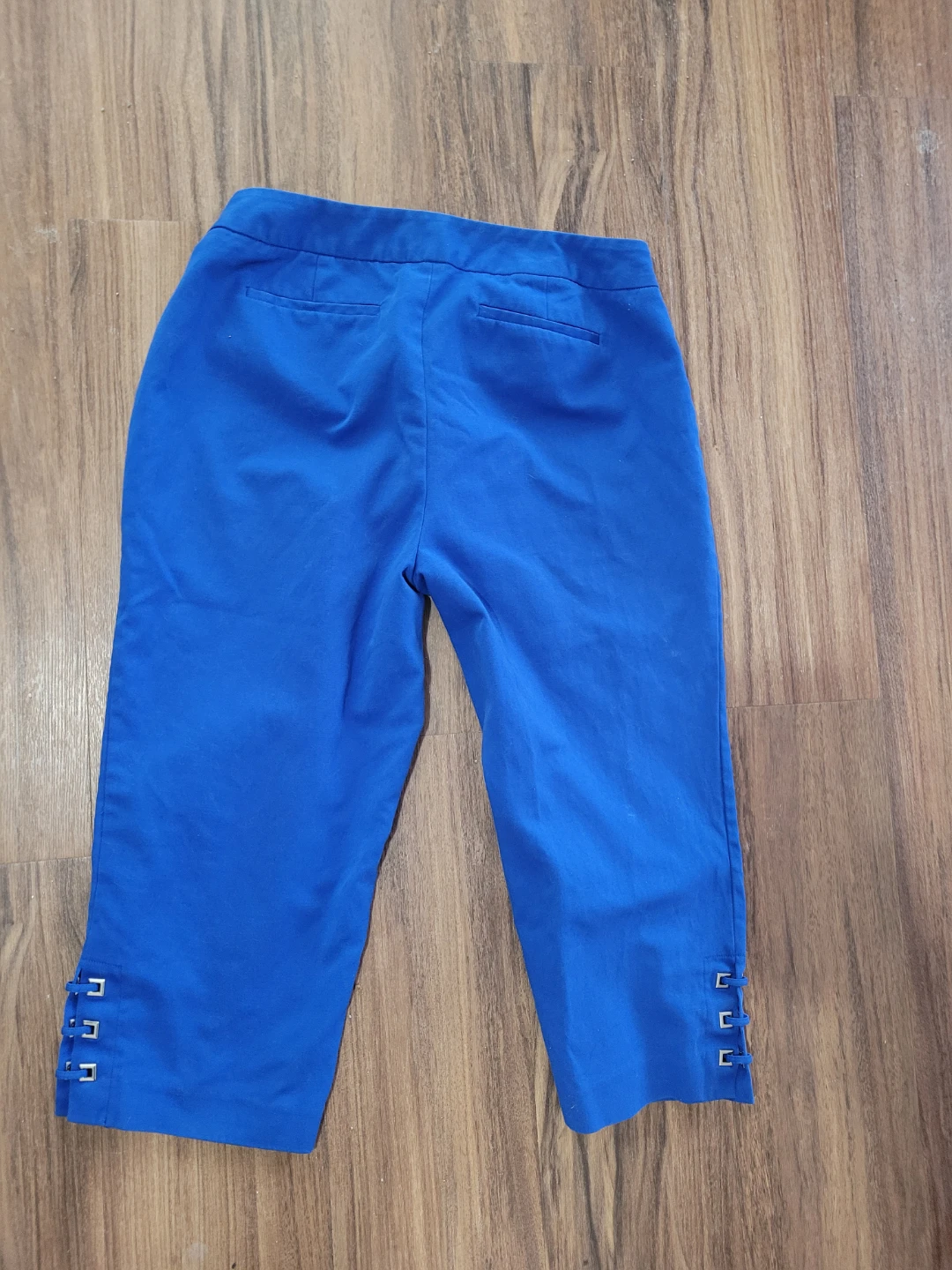 Blue Capris with Decorative Cuffs - photo 2
