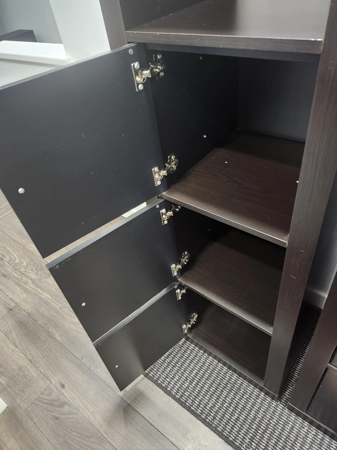 Dark Brown Bookcase with Drawers and Cabinets - photo 3