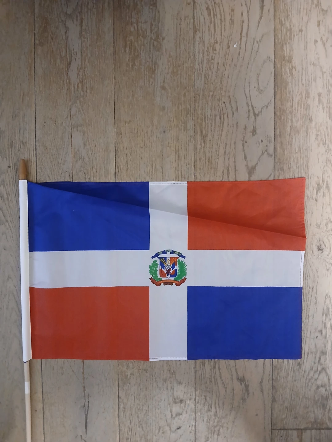 Dominican Republic Handheld Flag with Pole - photo 3