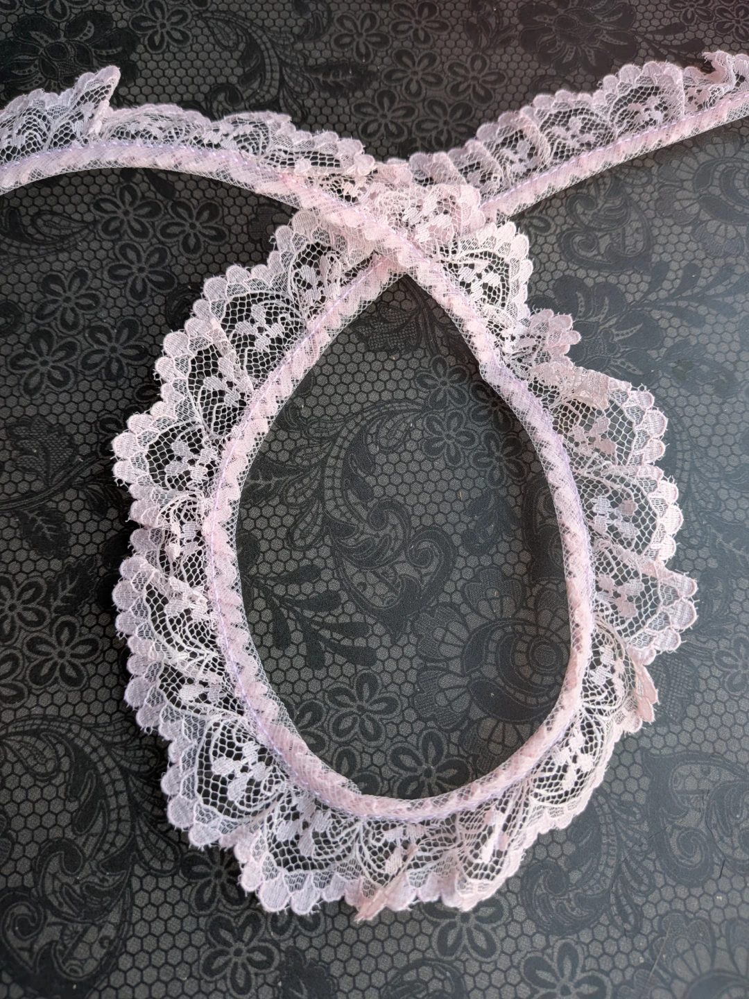Three yards vintage Pink Lace Trim
