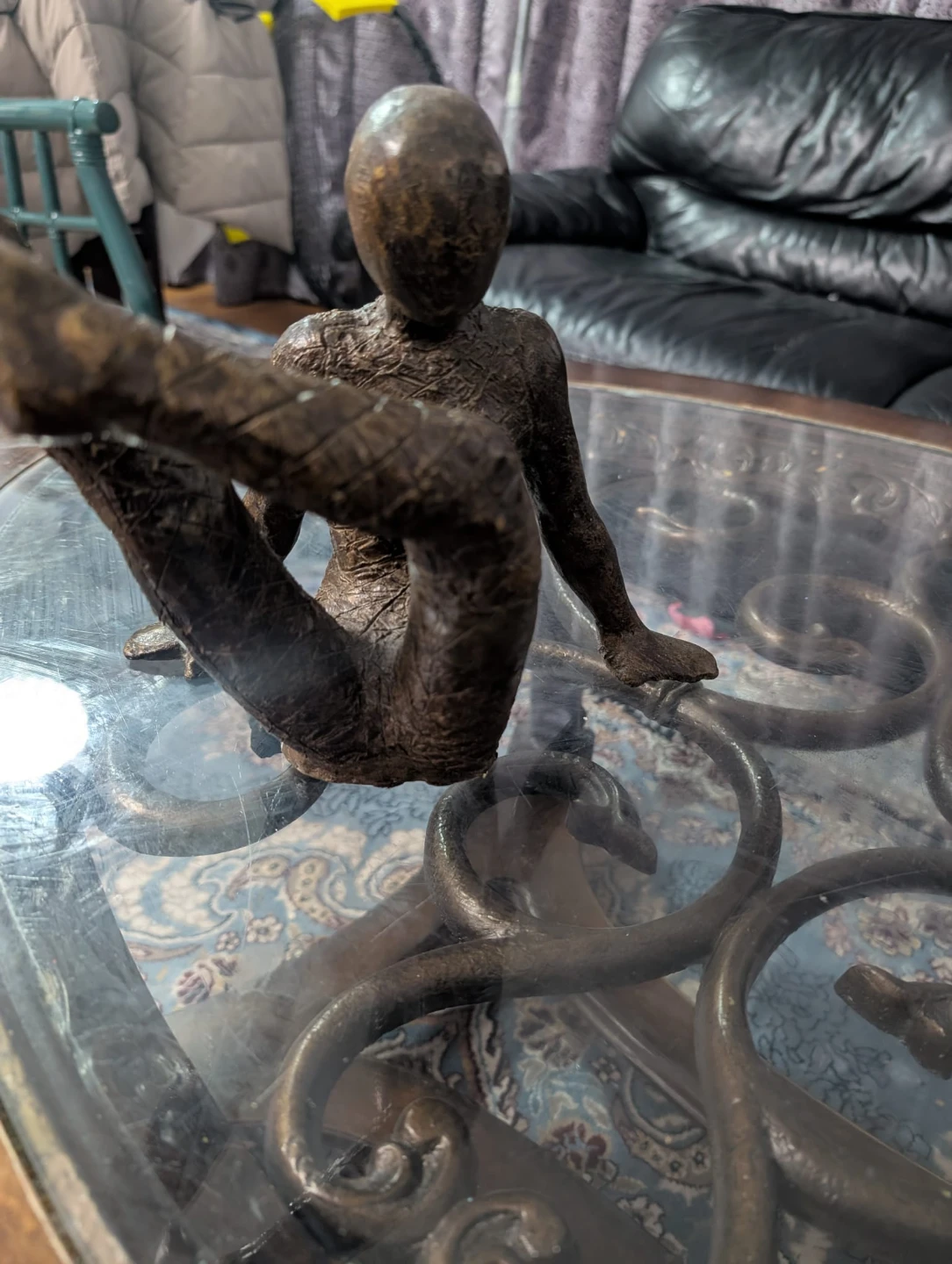 Bronze abstract figure sculpture