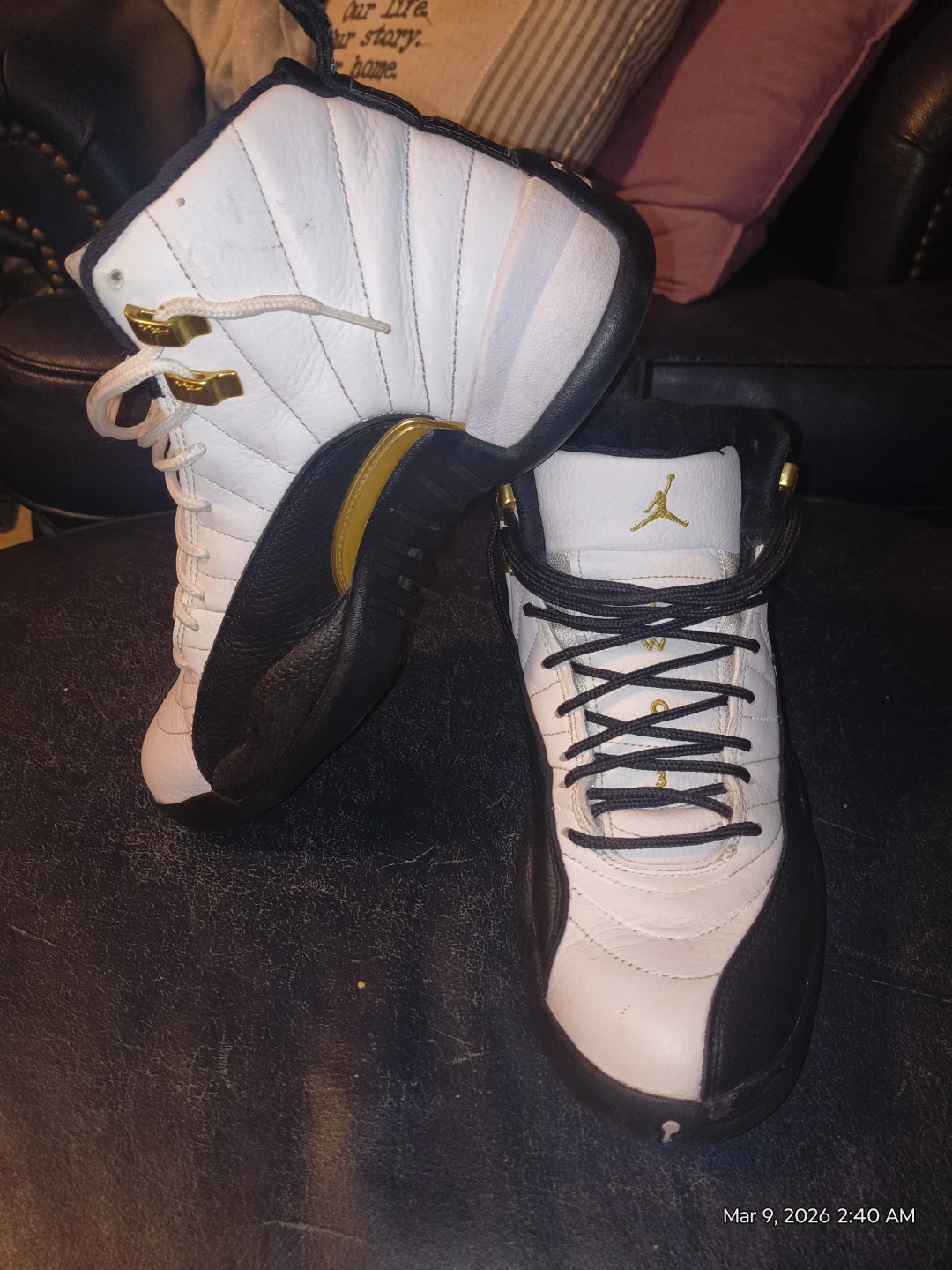 Jordan 12 "Taxi" White/Black/Gold - photo 2