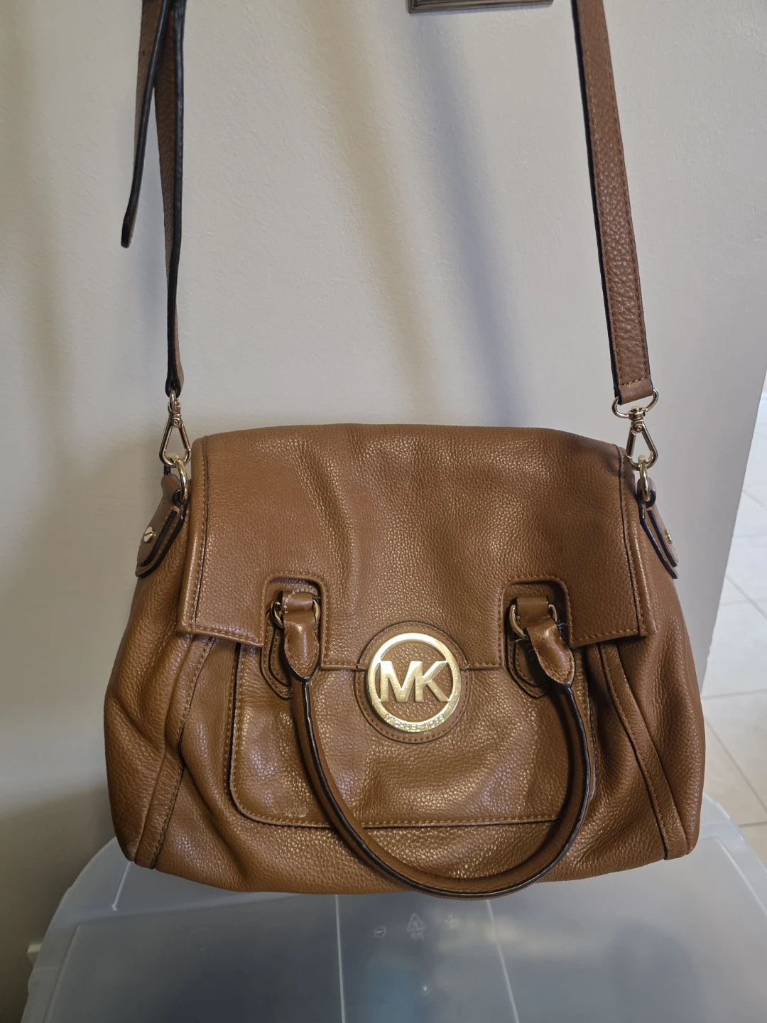 Michael Kors Leather Satchel Bag - Brown