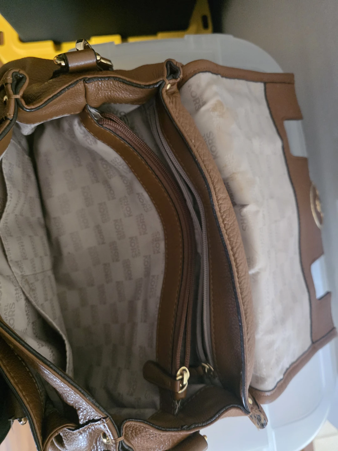 Michael Kors Leather Satchel Bag - Brown - photo 4