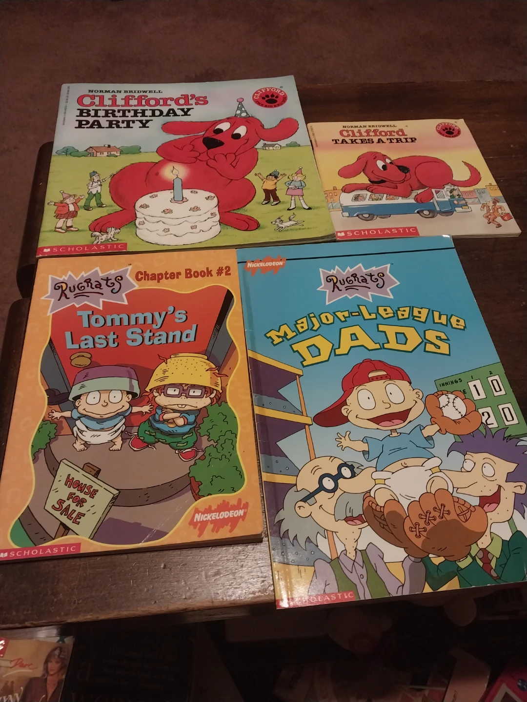 Bundle of 4 Children's Books: Clifford & Rugrats