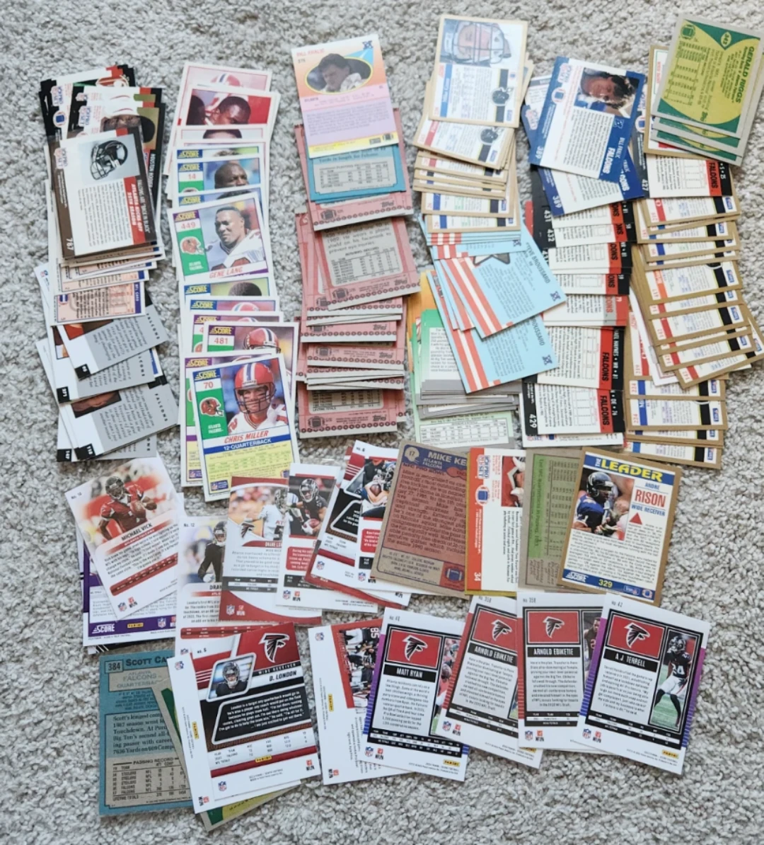 Atlanta Falcons, 200 Football Cards Team lot - photo 5