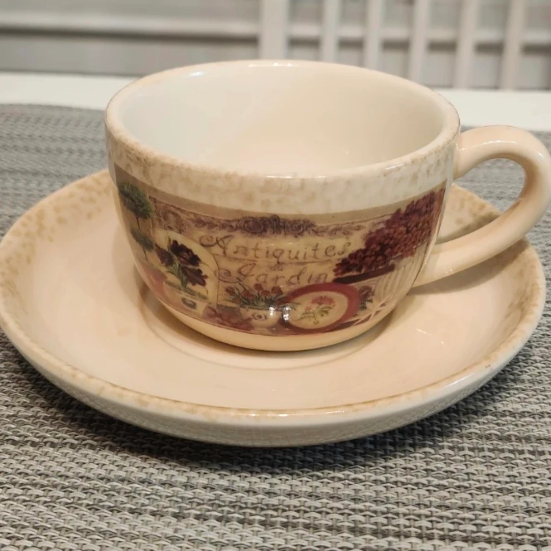 Vintage style teacup and saucer