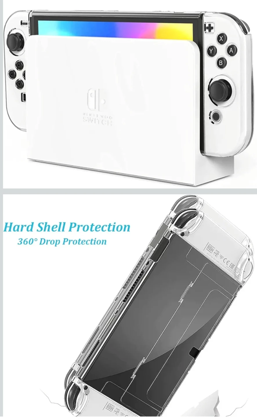 Moroer Clear Protective Case for Nintendo Switch OLED - photo 2