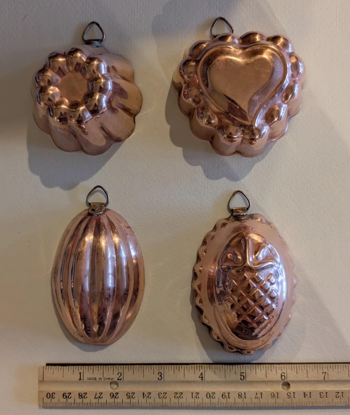 4 Vintage Copper Molds