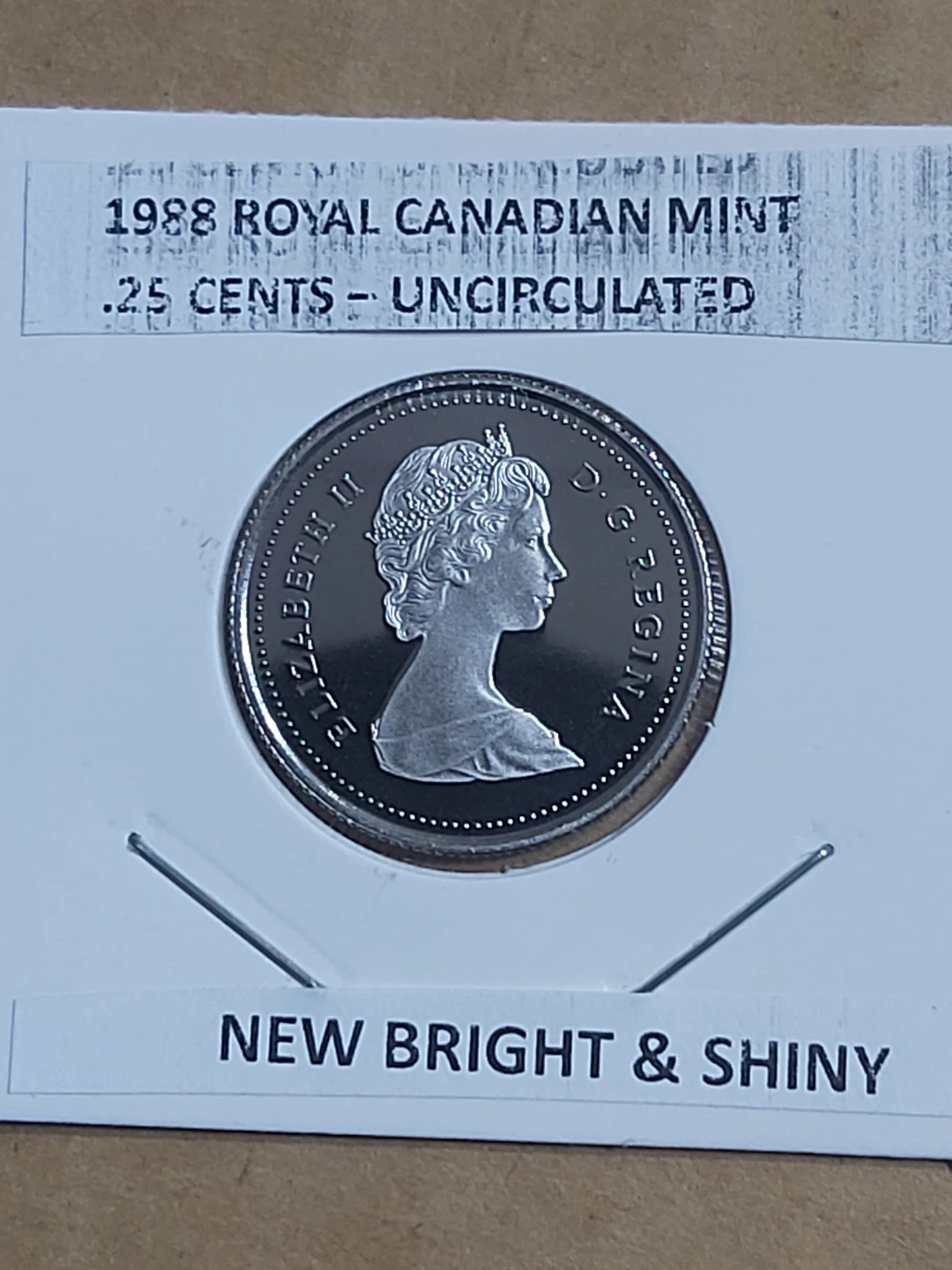 1988 Royal Canadian Mint 25 Cents Coin