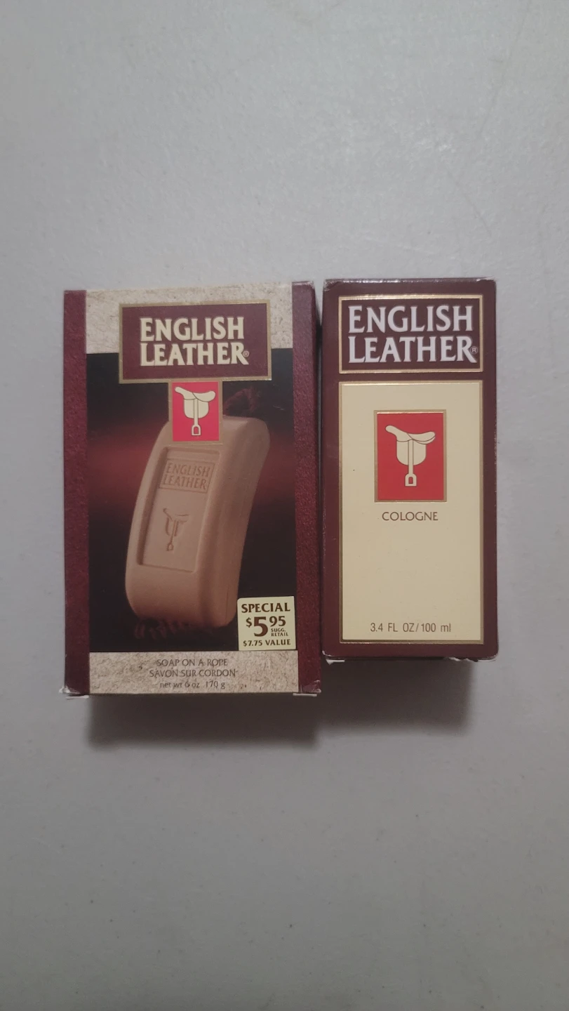 English Leather Cologne and Soap on a Rope Set