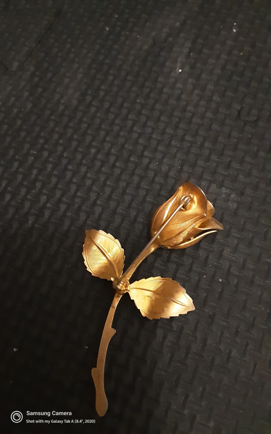 VINTEGE  GOLD Tone Rose Brooch - photo 2