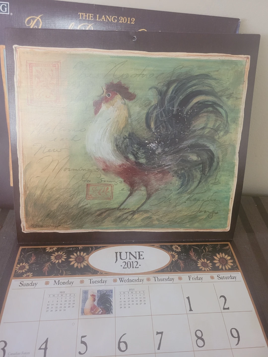 LANG 2012 Proud Rooster Wall Calendar Artwork by SUSAN WINGET - photo 4