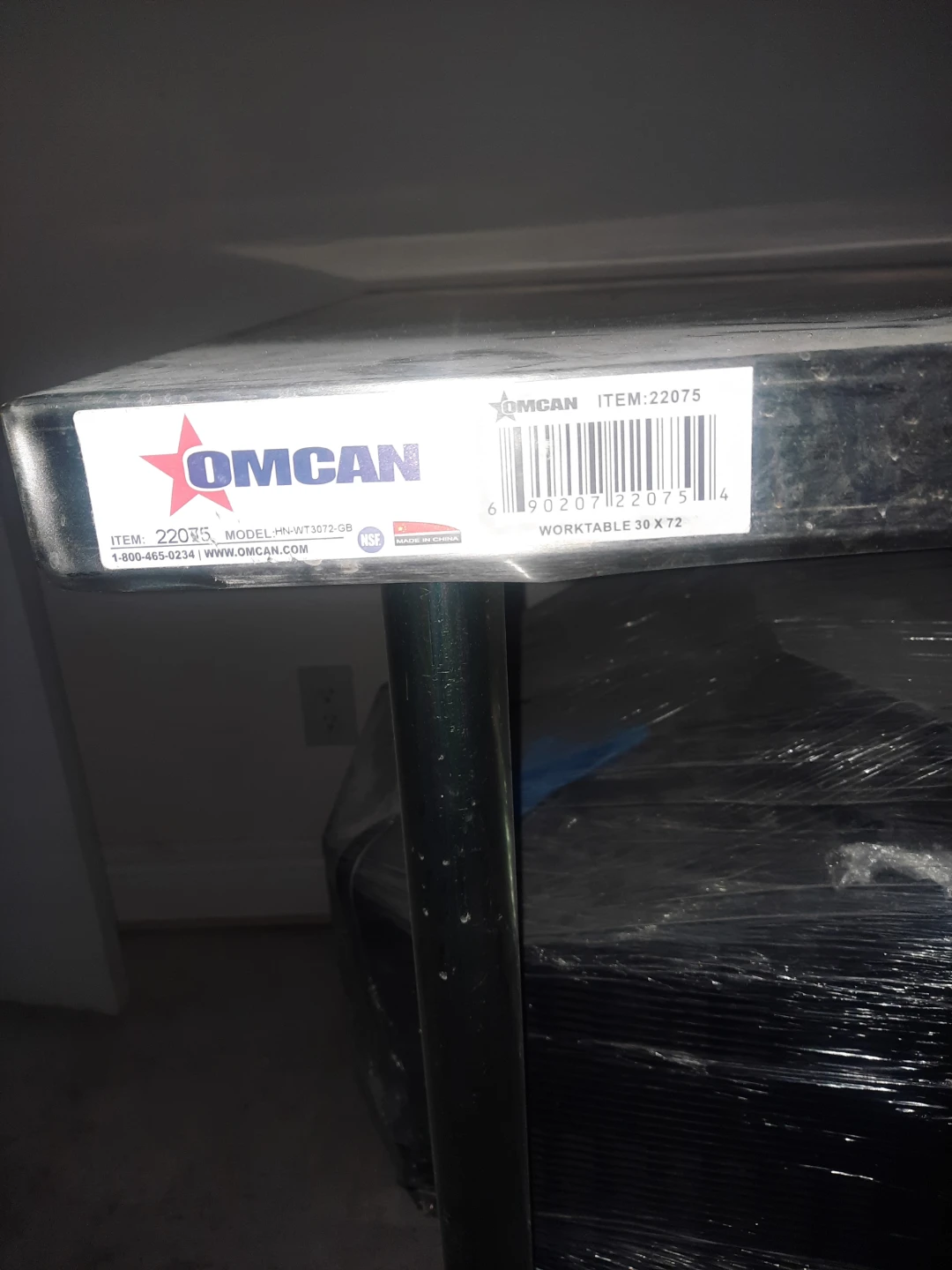 OMCAN Stainless Steel Worktable 30" x 72"