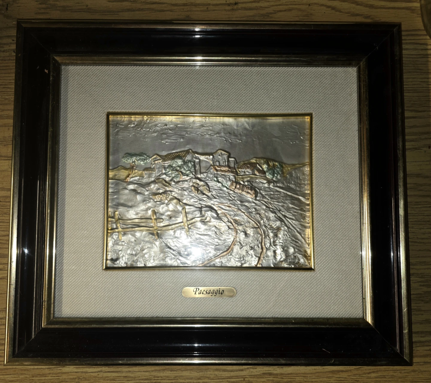Paesaggio ltalian Landscape Framed Metal Art - photo 4