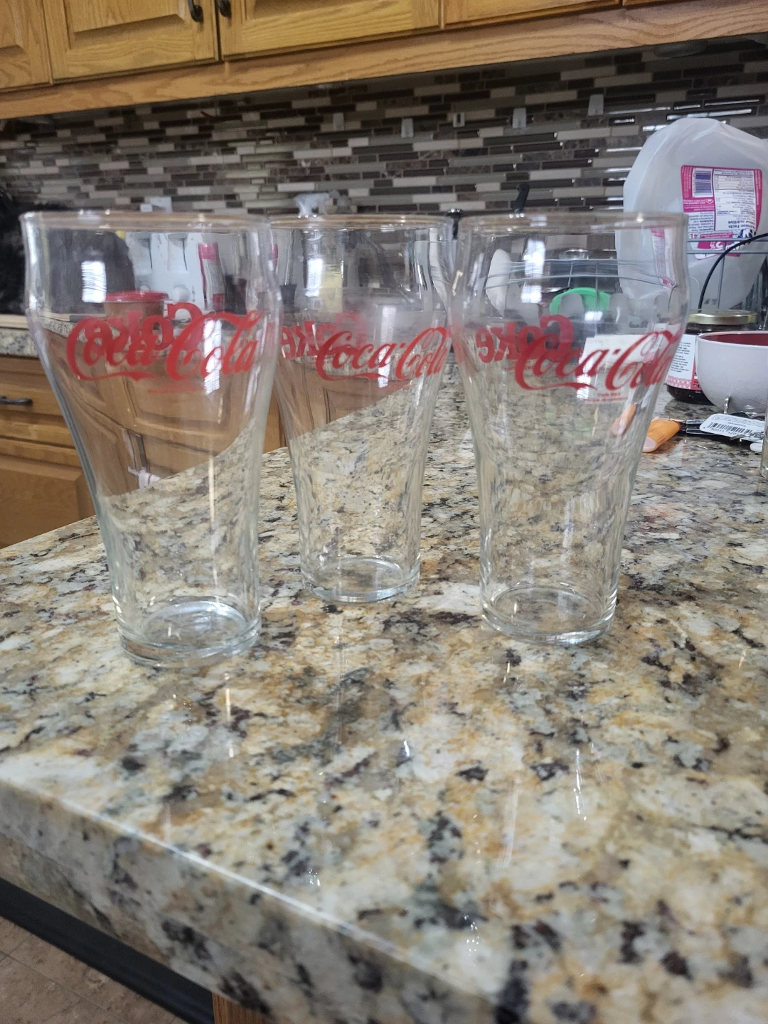 3 Coca-Cola Glasses