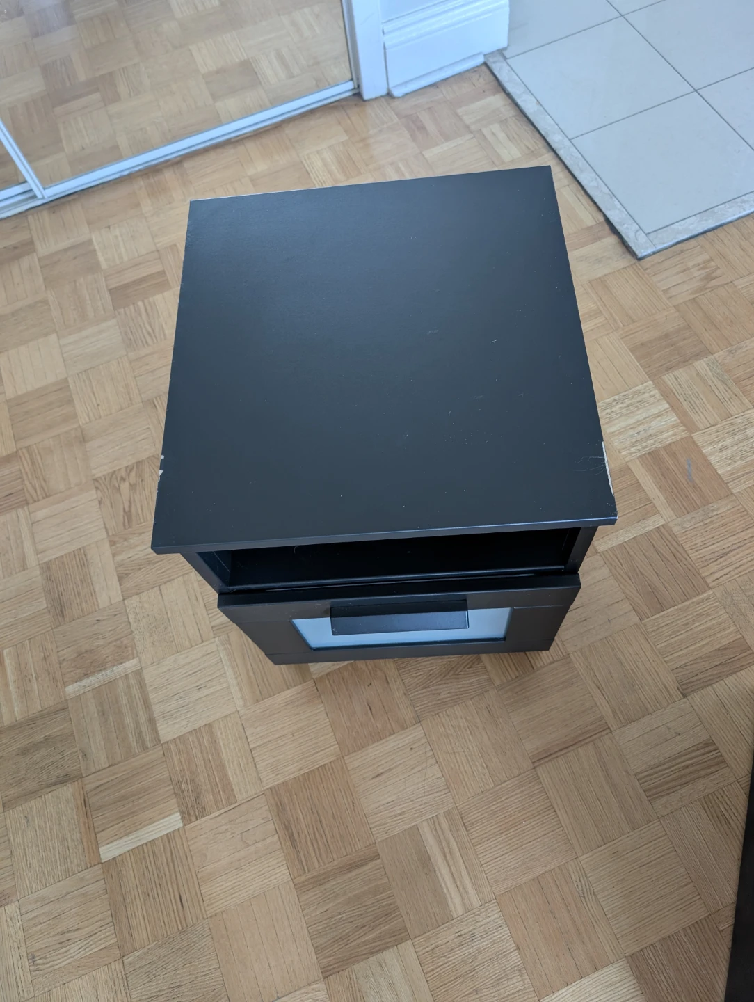 Black Nightstand with Drawer(side table)