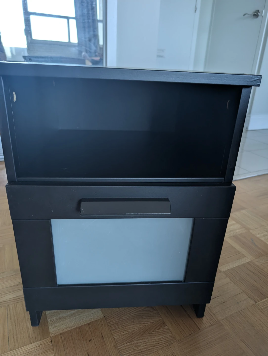 Black Nightstand with Drawer(side table) - photo 3