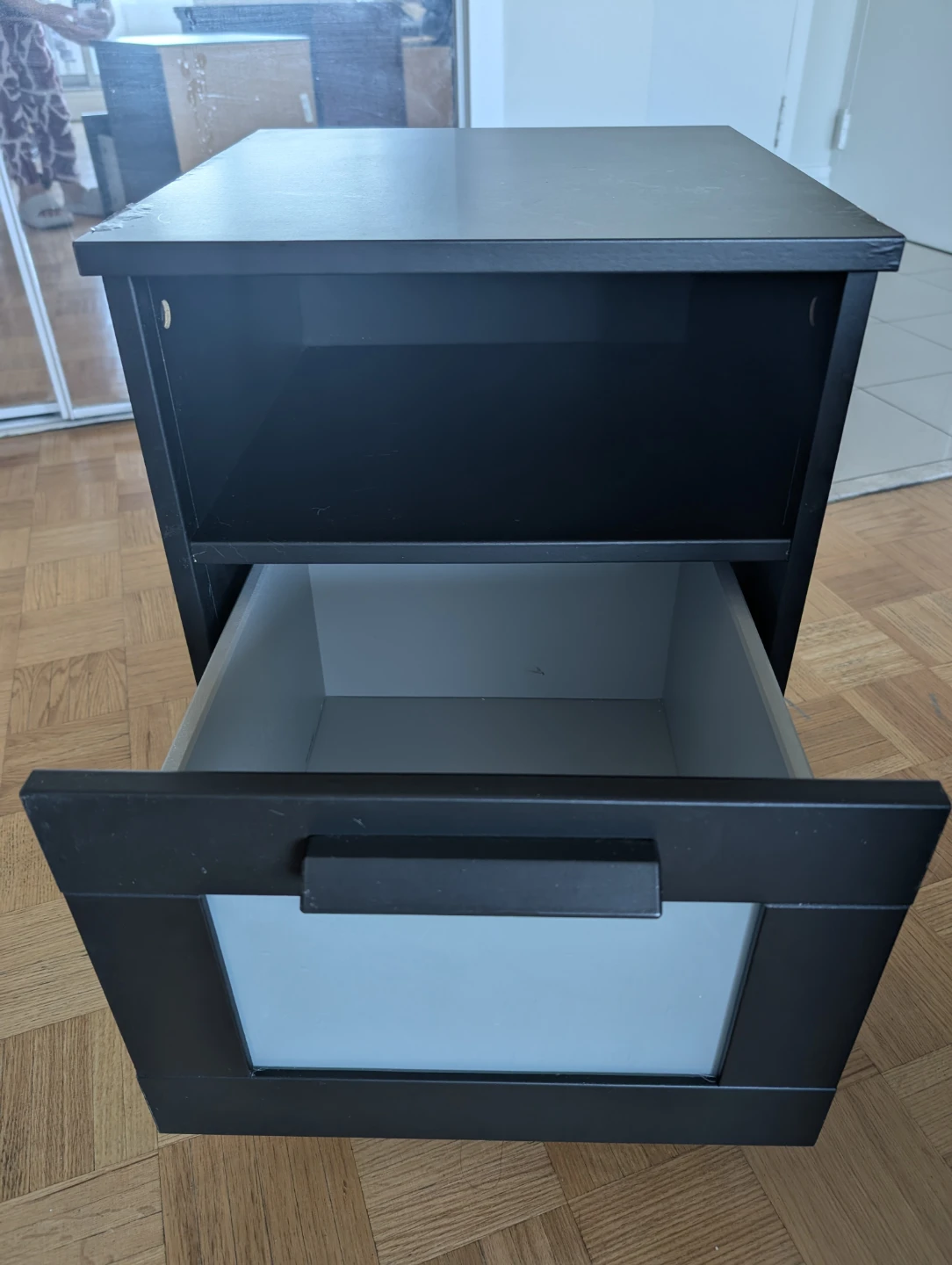 Black Nightstand with Drawer(side table) - photo 4